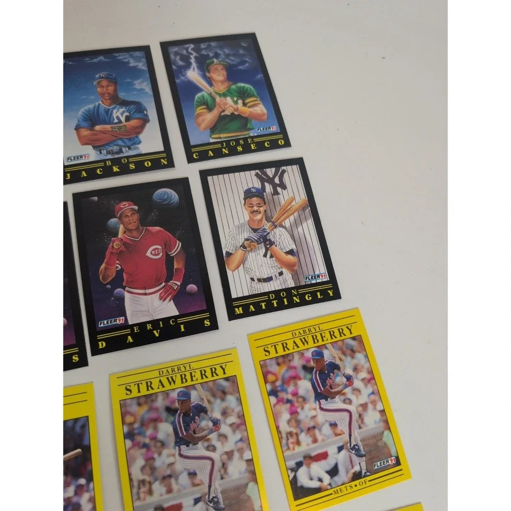 Mixed Lot Of 52 Gradable Baseball Cards 1991 Fleer Superstars Bo Jackson & More!